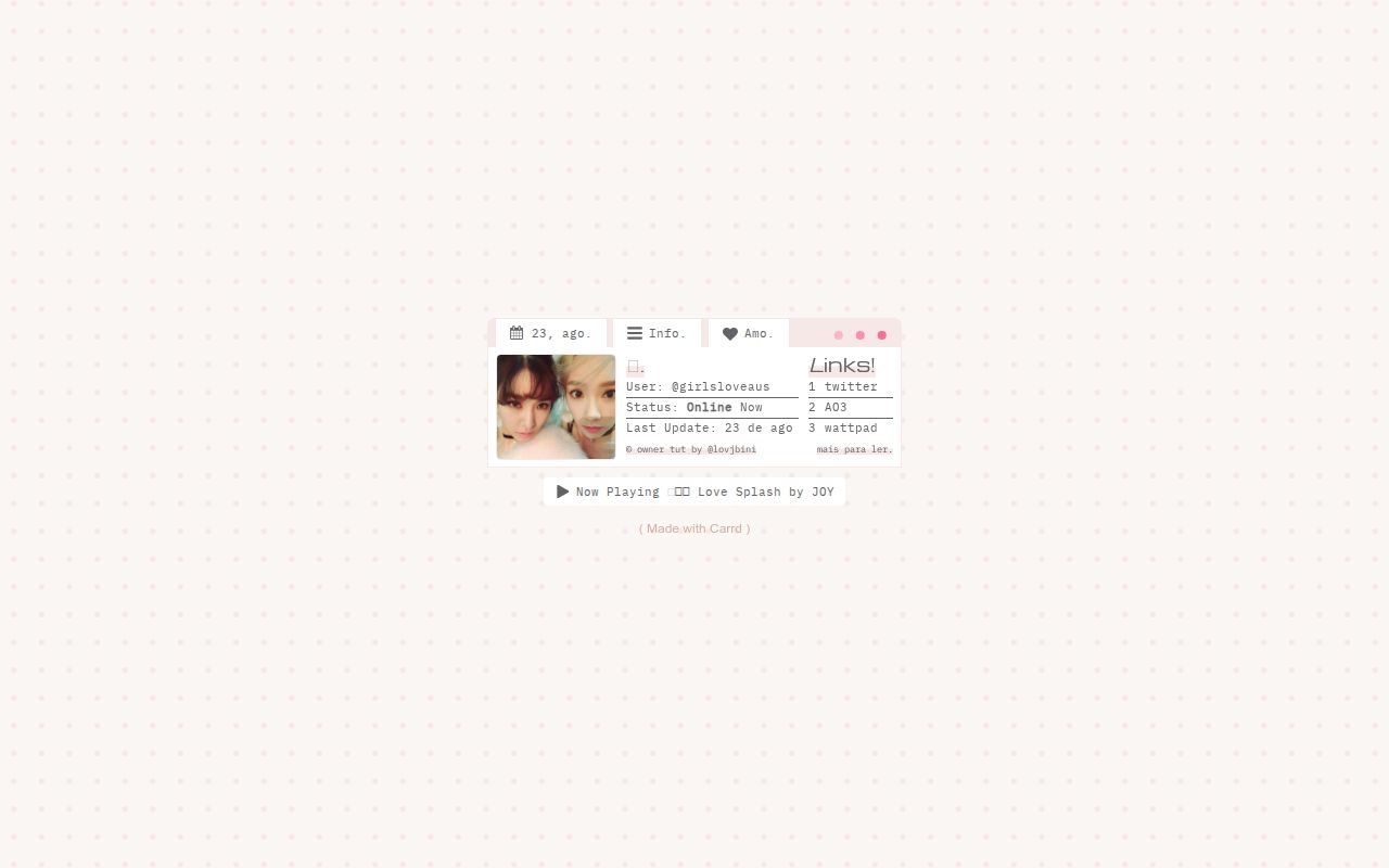 Carrd profile picture for @histories